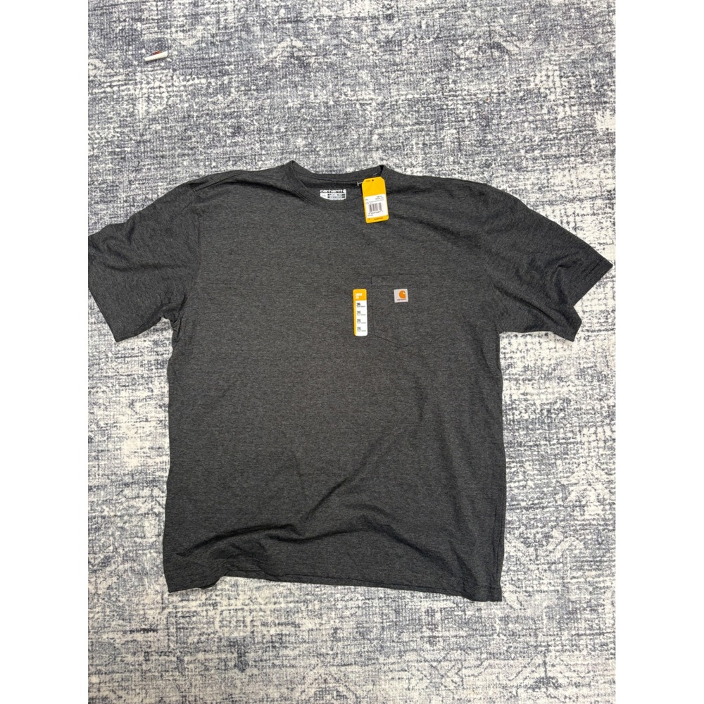 Carhartt Mens Loose Fit Heavyweight Pocket T-Shirt Carbon Heather 2XL NWT
